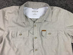 Orvis Men Shirt  Short Sleeve Button Front Fishing Tan Lightweight Size XL