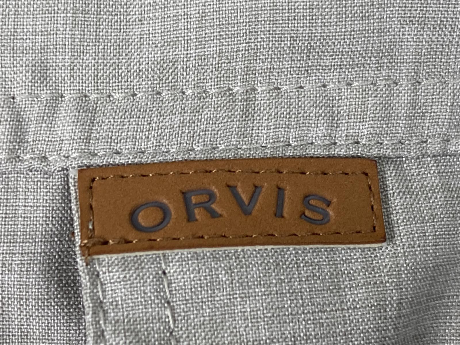 Orvis Men Shirt  Short Sleeve Button Front Fishing Tan Lightweight Size XL