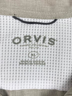 Orvis Men Shirt  Short Sleeve Button Front Fishing Tan Lightweight Size XL