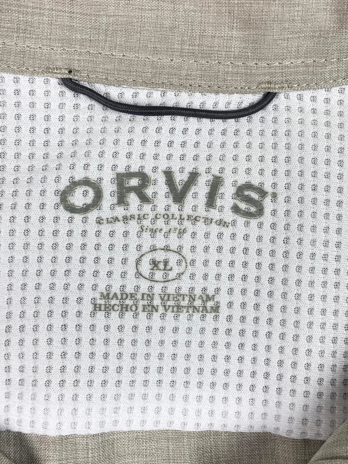 Orvis Men Shirt  Short Sleeve Button Front Fishing Tan Lightweight Size XL