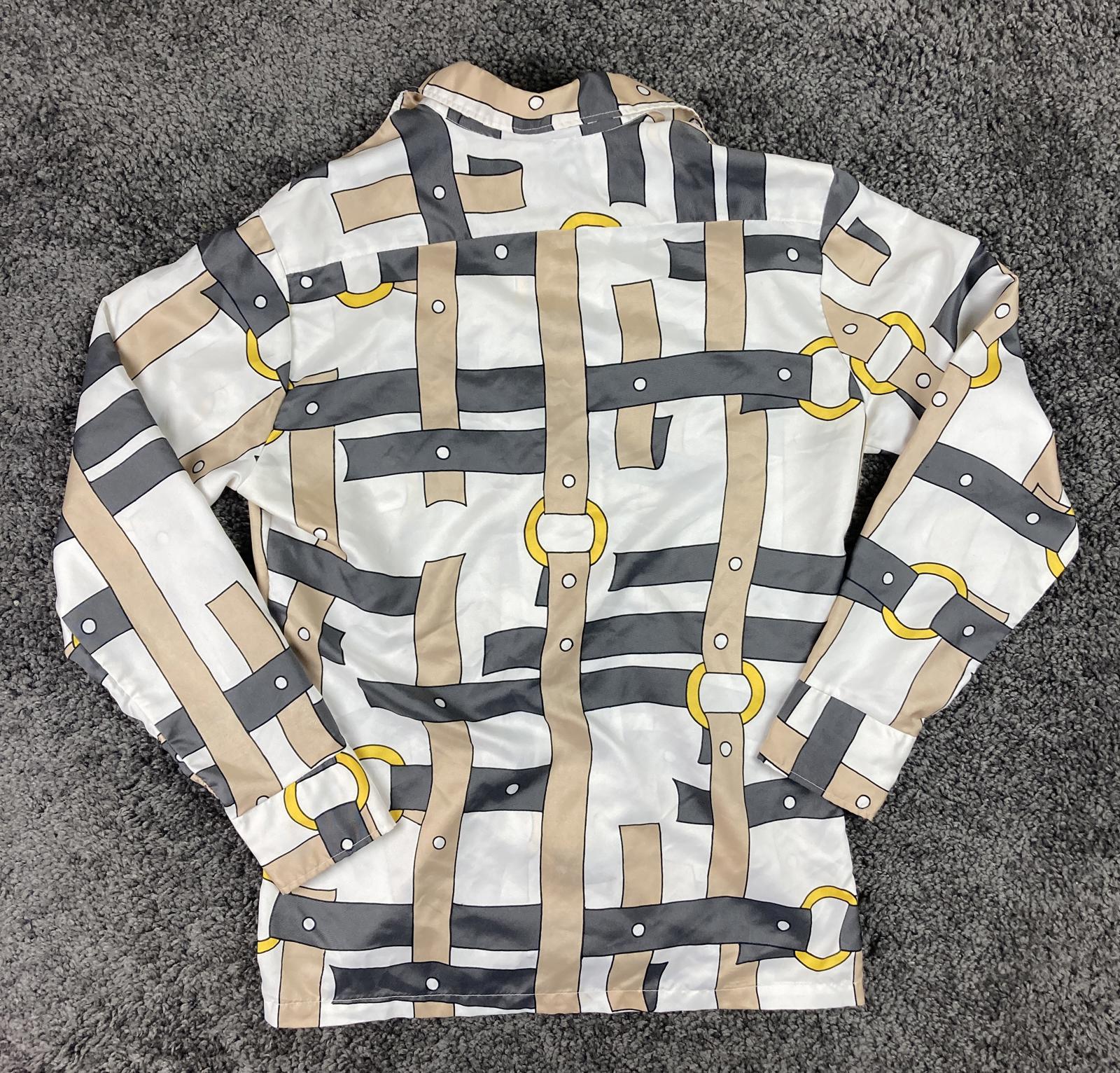 Robinsons California Shirt Vintage Men's Geometric Print Size Medium Long Sleeve