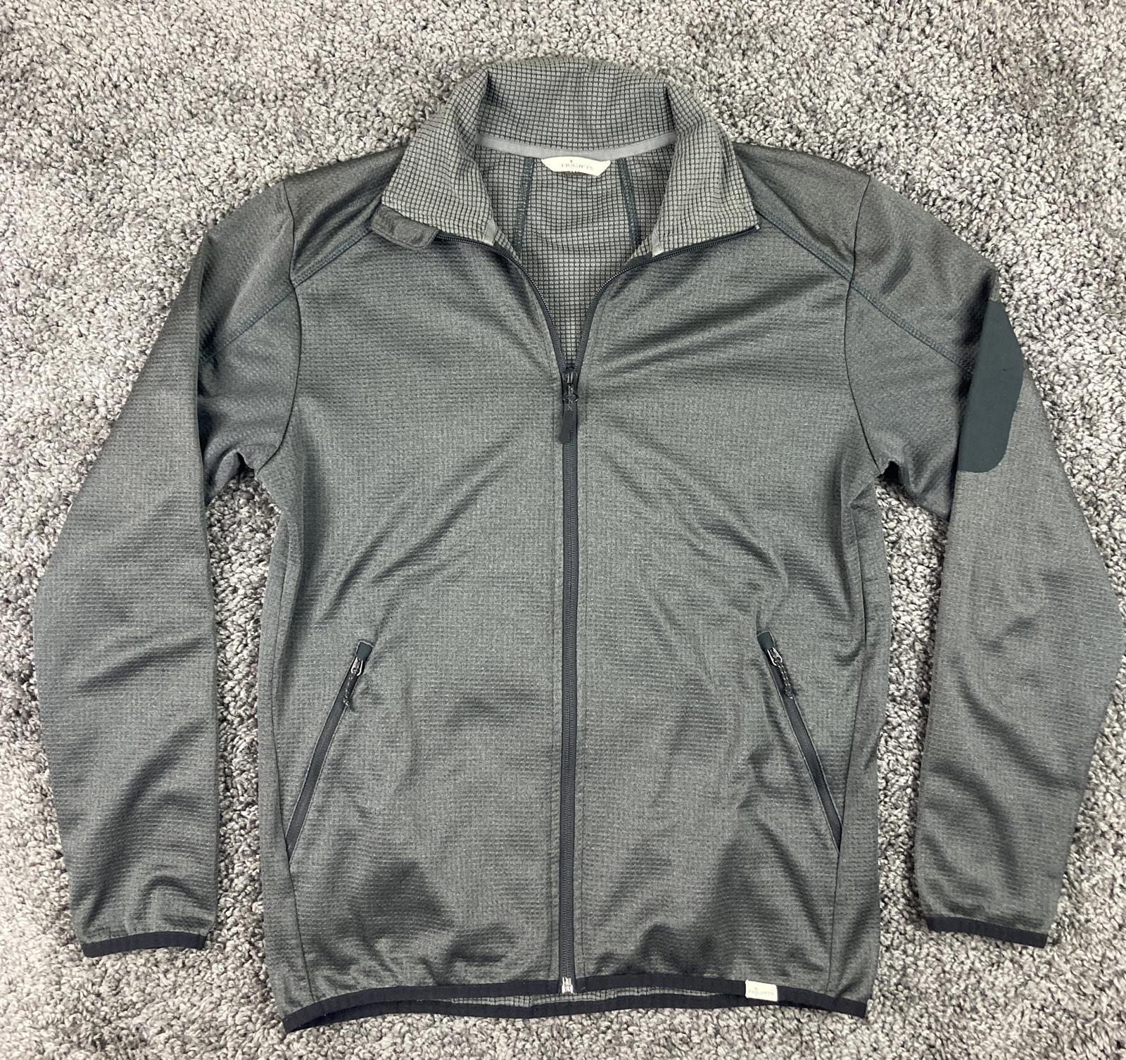 Frilufts Mens Full Zip Performance Jacket Gray Arm Pocket Size M