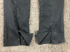 American Eagle Hi-Rise Skinny Kick Jeans Short Black Seam Split Hem Sz 14