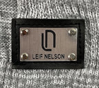 Leif Nelson Sweater Zip Cowl Neck Women's XL Gray Knit Pullover