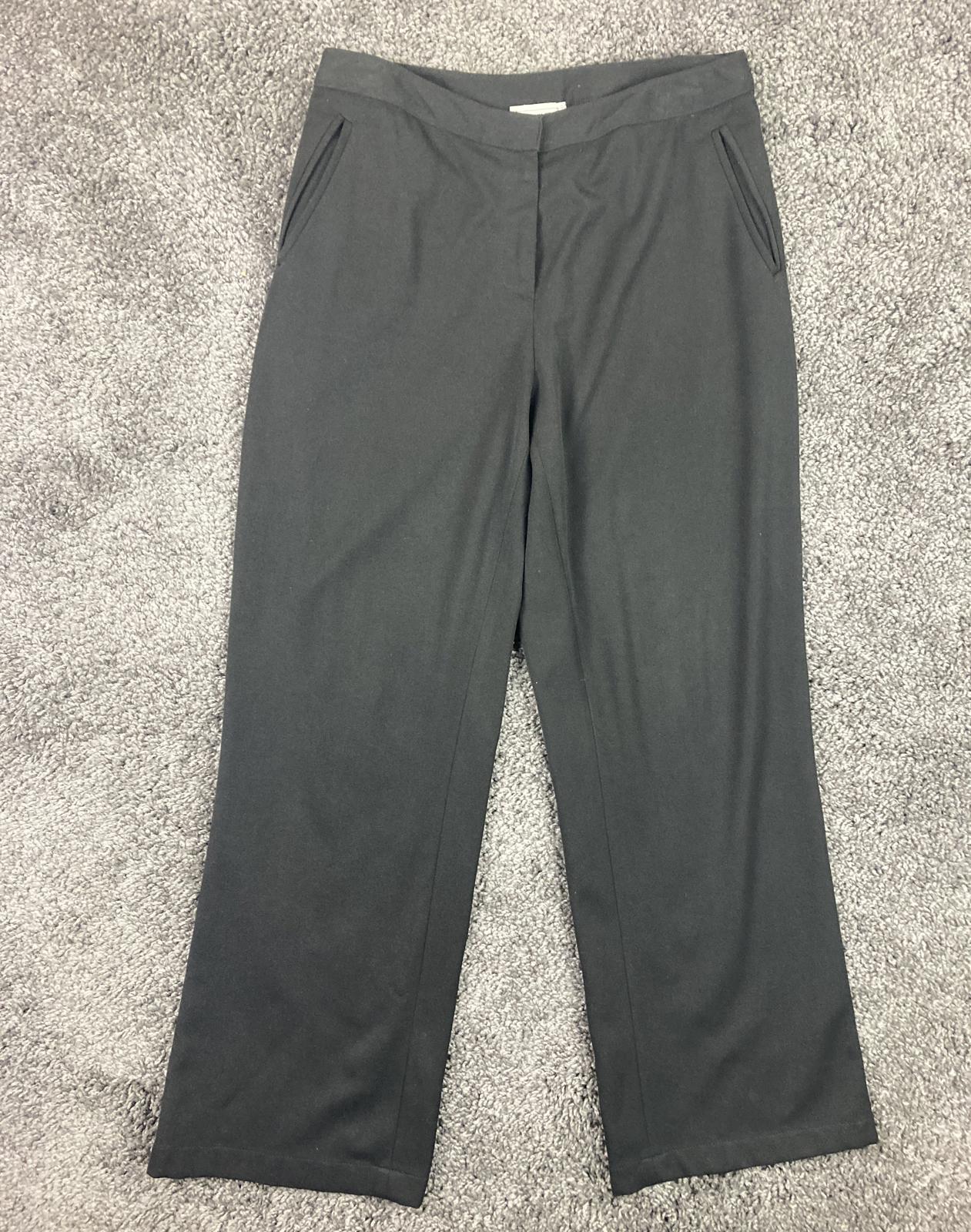 St.John Sport Womens Black Pants Trousers Size 8 Classic Fit