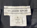 St.John Sport Womens Black Pants Trousers Size 8 Classic Fit