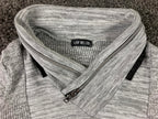Leif Nelson Sweater Zip Cowl Neck Women's XL Gray Knit Pullover