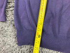 Polo Ralph Lauren Estate-Rib 1/4 Zip Purple Pima Cotton Sweater Mens Medium