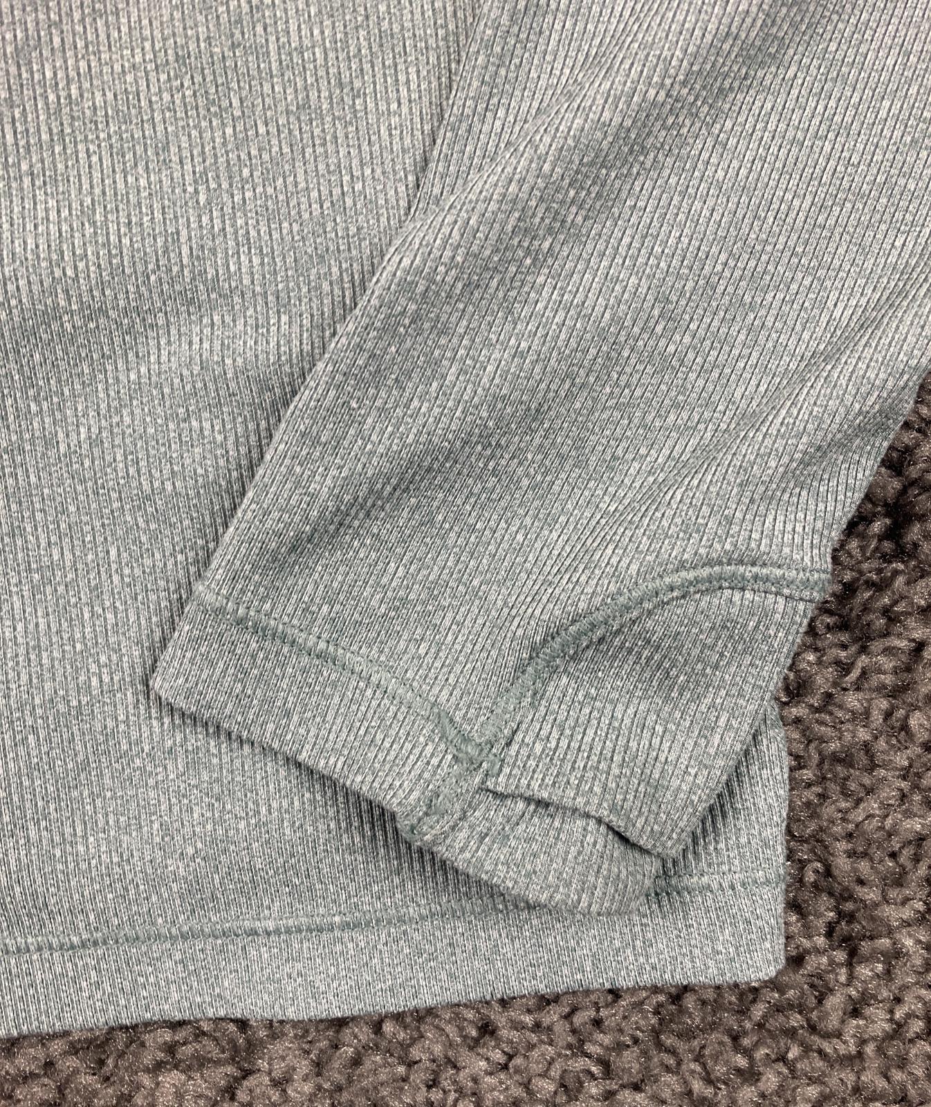 Athleta Womens Ribbed Henley Long Sleeve Top light Green Size Large