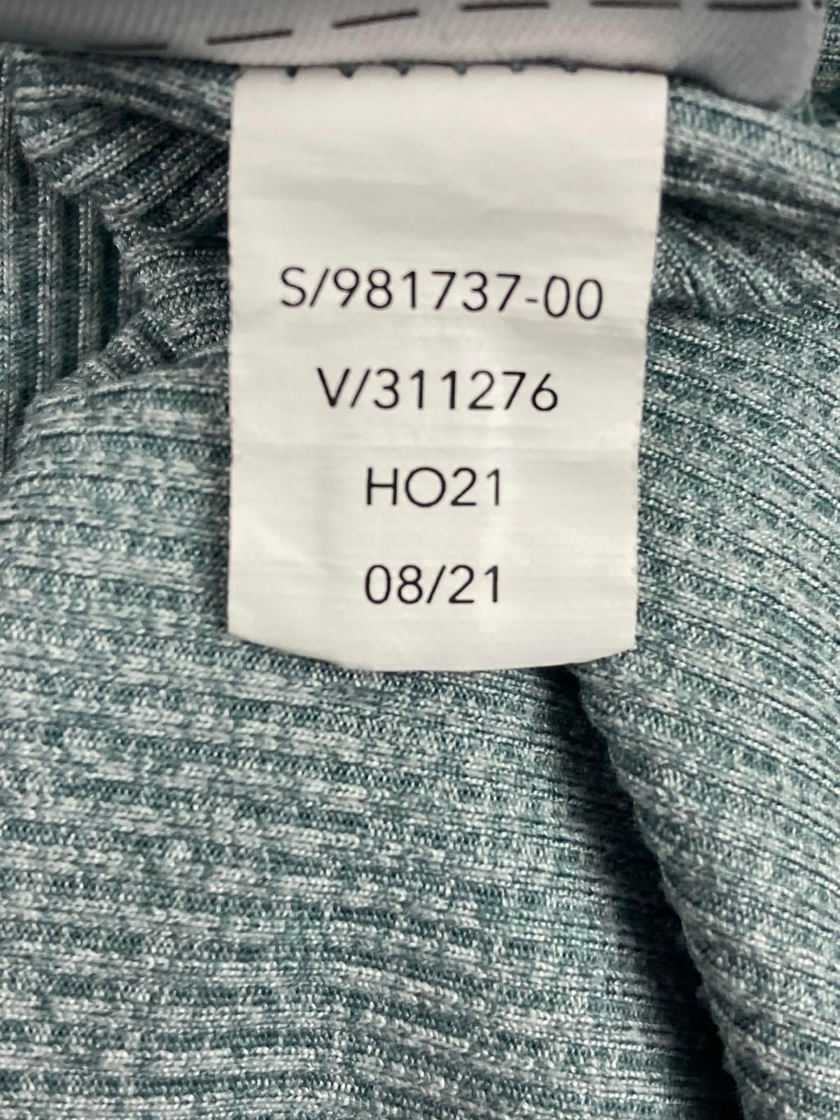Athleta Womens Ribbed Henley Long Sleeve Top light Green Size Large