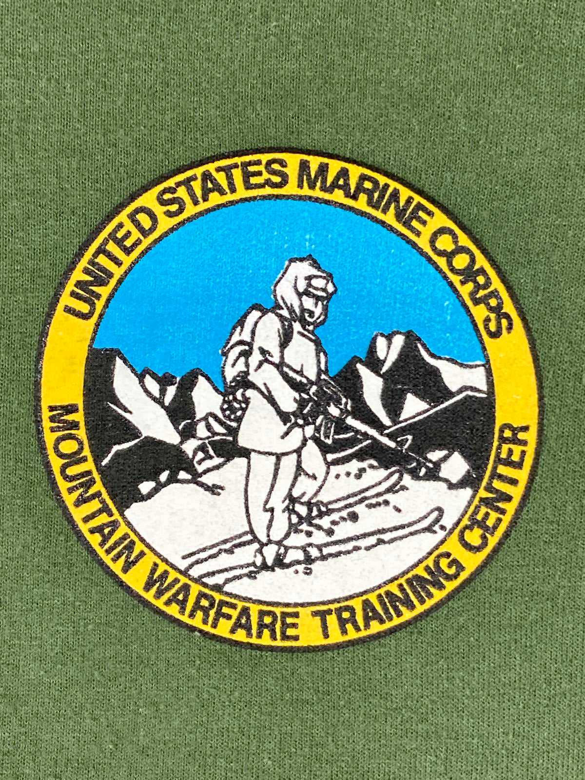 USMC Mountain Warfare Training Center Hoodie MWTC Bridgeport CA Green Sz S