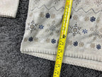 Bobbie Brooks Oatmeal Snowflake Fleece Sweatshirt Women’s Medium 8/10 Winter