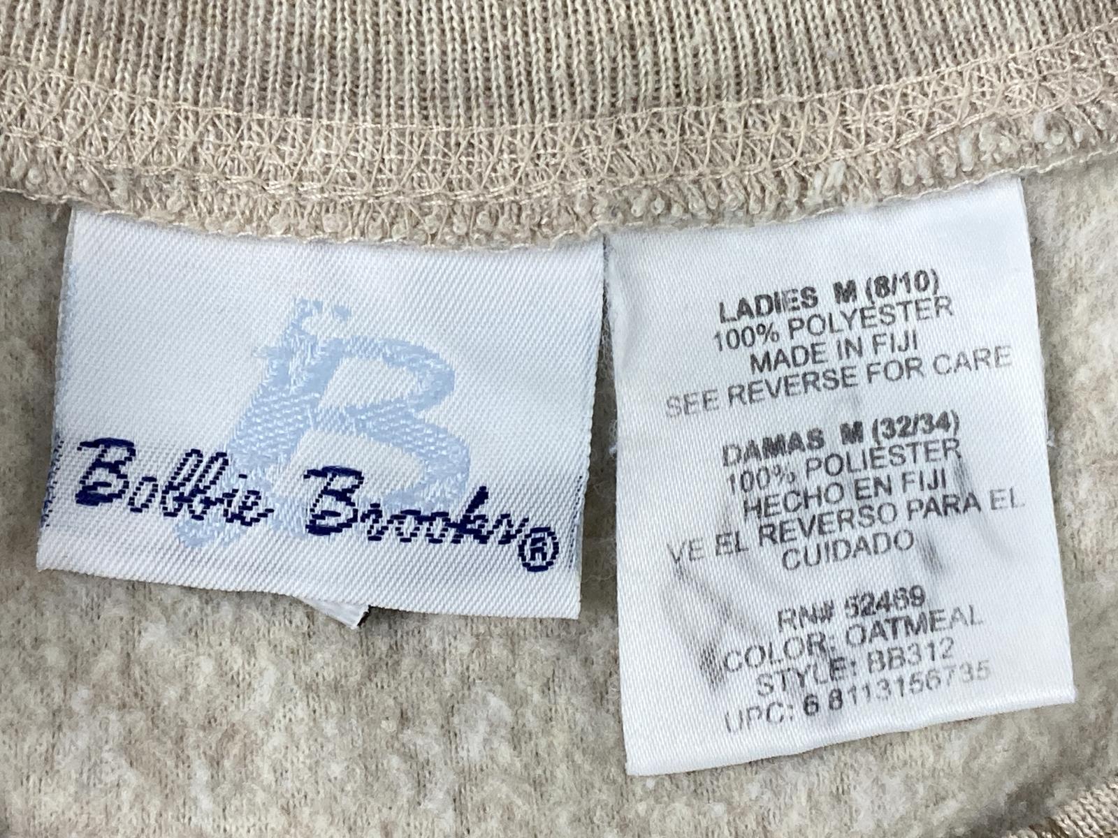 Bobbie Brooks Oatmeal Snowflake Fleece Sweatshirt Women’s Medium 8/10 Winter