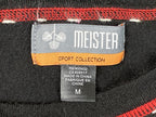 Meister Merino Wool Base Layer Top Women's Black Red Trim Sz S