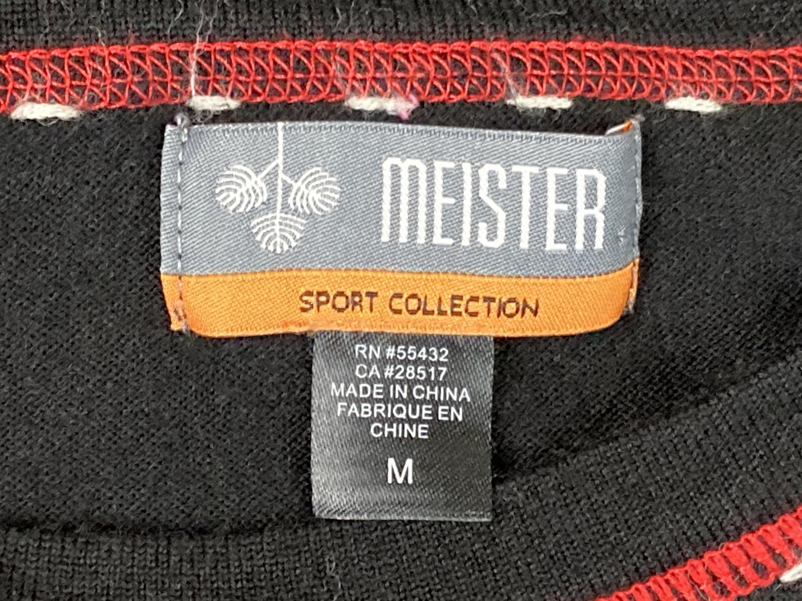 Meister Merino Wool Base Layer Top Women's Black Red Trim Sz S