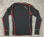 Meister Merino Wool Base Layer Top Women's Black Red Trim Sz S