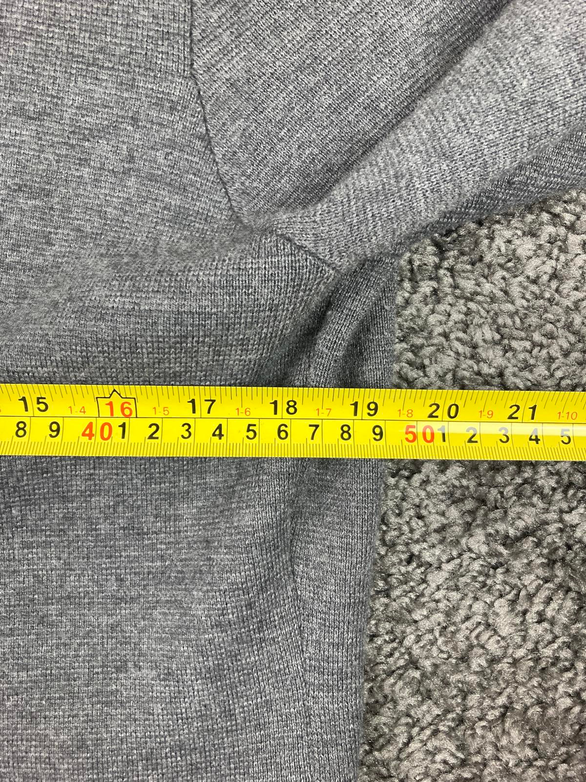 Halogen Women Merino Wool Blend Knit Cardigan Blazer Gray Black Size M