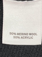 Halogen Women Merino Wool Blend Knit Cardigan Blazer Gray Black Size M