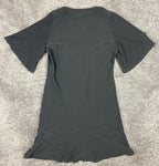 White House Black Market Dress Black V-Neck Short Sleeve Size S