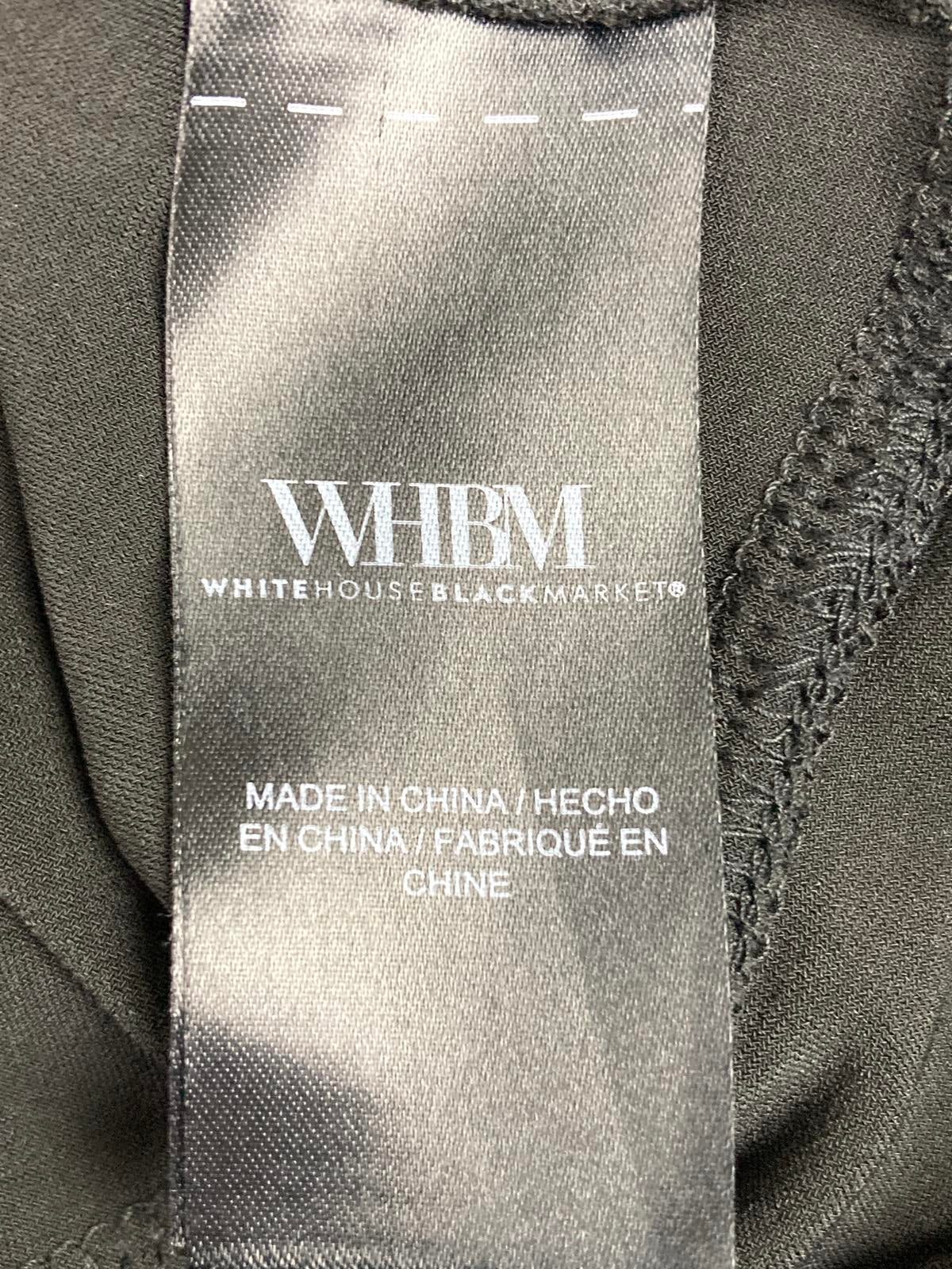 White House Black Market Dress Black V-Neck Short Sleeve Size S