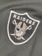 Fanatics NFL Raiders Half Zip Pullover Jacket Mens 2XL Black Gray Performance
