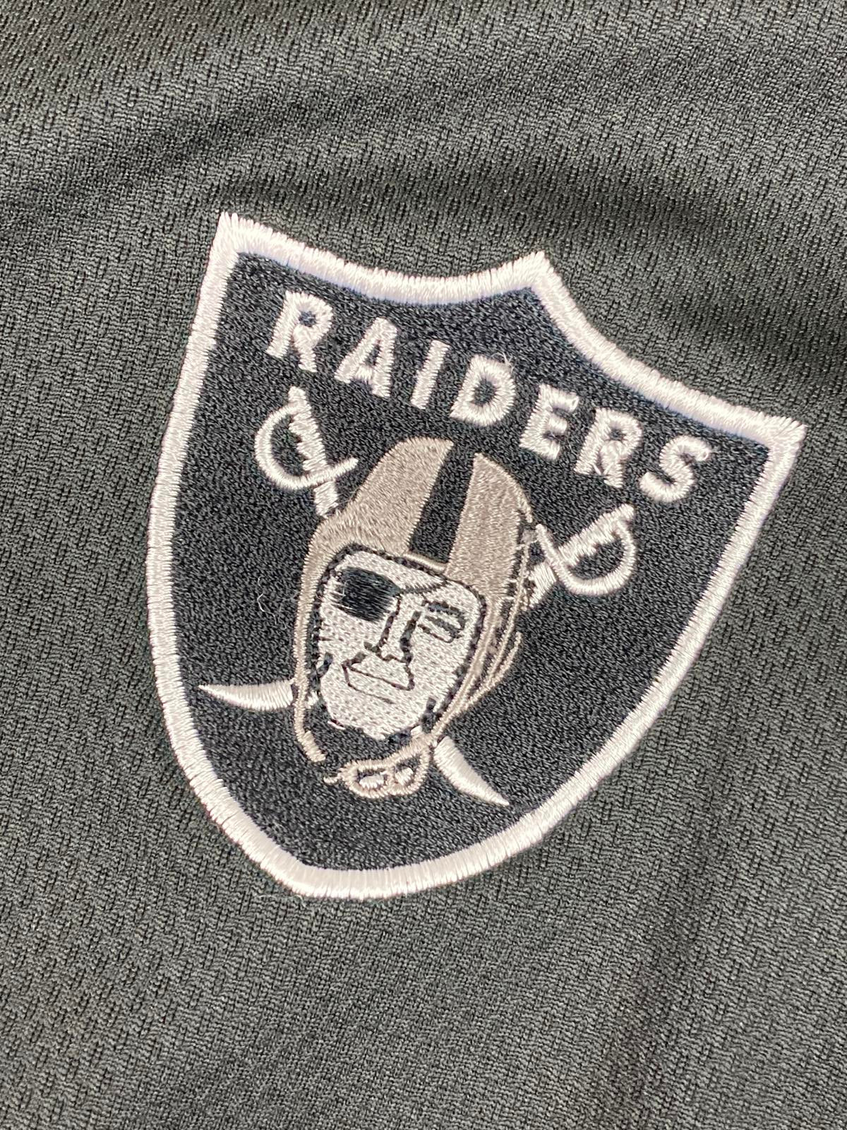 Fanatics NFL Raiders Half Zip Pullover Jacket Mens 2XL Black Gray Performance