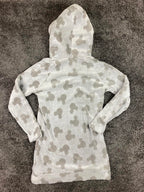 Disney Mickey Mouse Womens Gray Sherpa Fleece Hoodie Tunic Size S