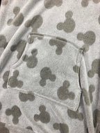 Disney Mickey Mouse Womens Gray Sherpa Fleece Hoodie Tunic Size S