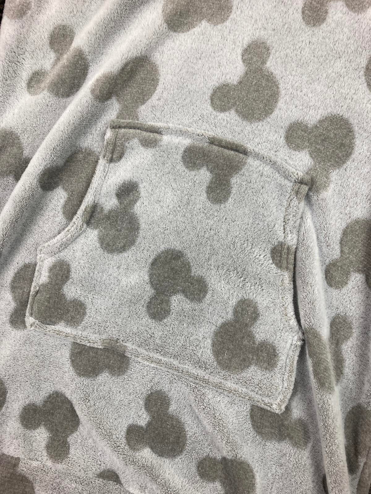 Disney Mickey Mouse Womens Gray Sherpa Fleece Hoodie Tunic Size S