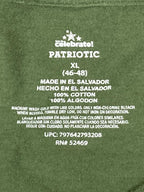 Way To Celebrate Patriotic Bulldog T-Shirt Mens Green Military Helmet USA Dog XL