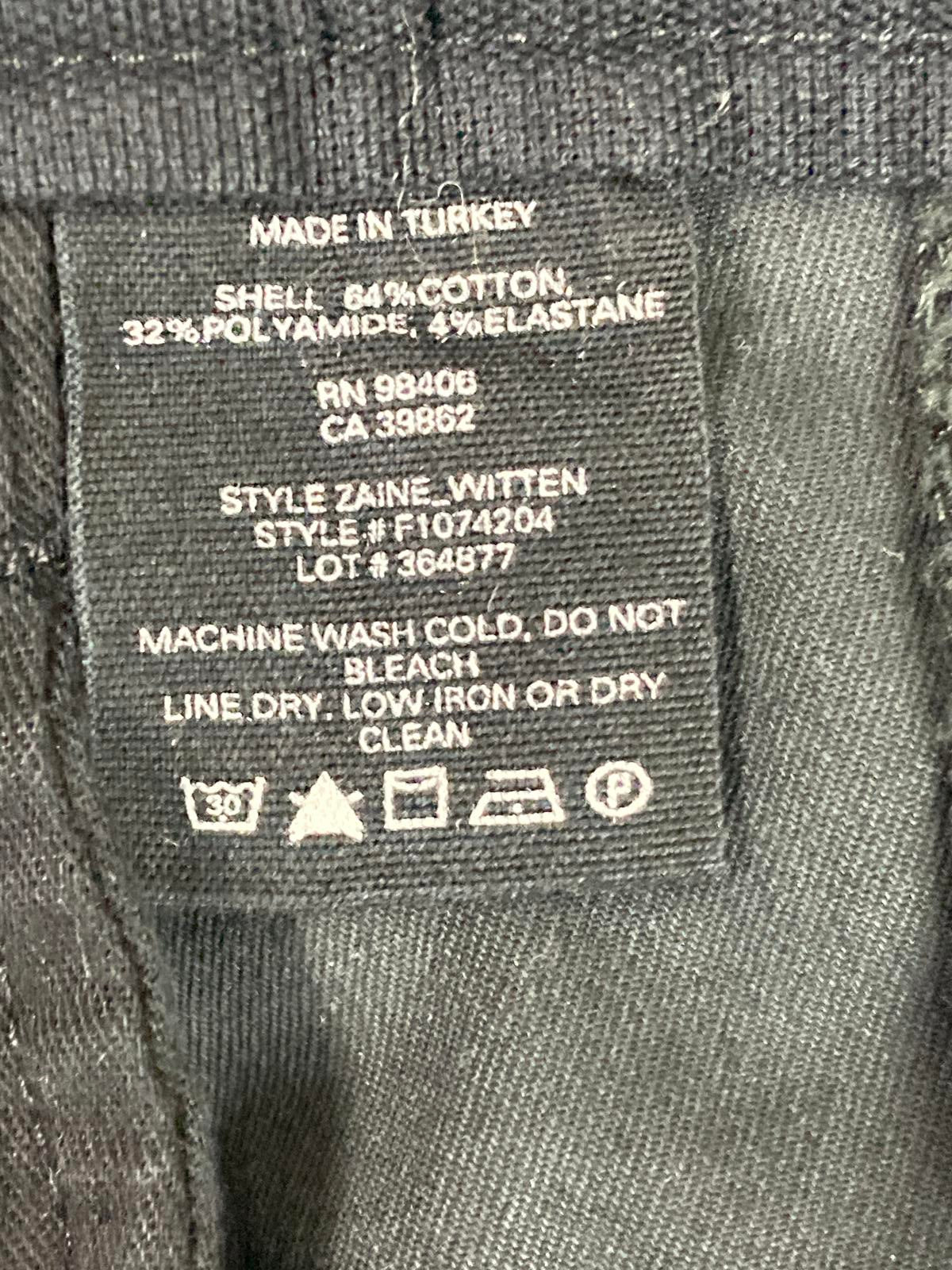 Theory Zaine Witten Slim Pants Mens Black Stretch Size 38