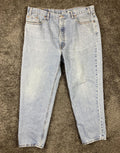 Vintage Levi's 550 Made in USA Relaxed Fit Tapered Leg Jeans Oct 1999 Sz 42x30
