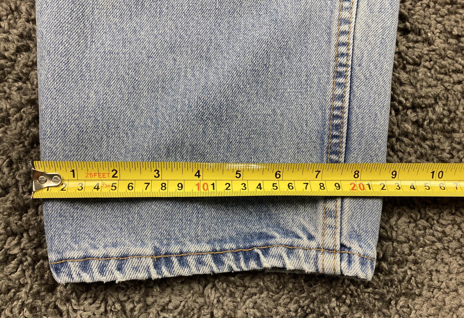 Vintage Levi's 550 Made in USA Relaxed Fit Tapered Leg Jeans Oct 1999 Sz 42x30