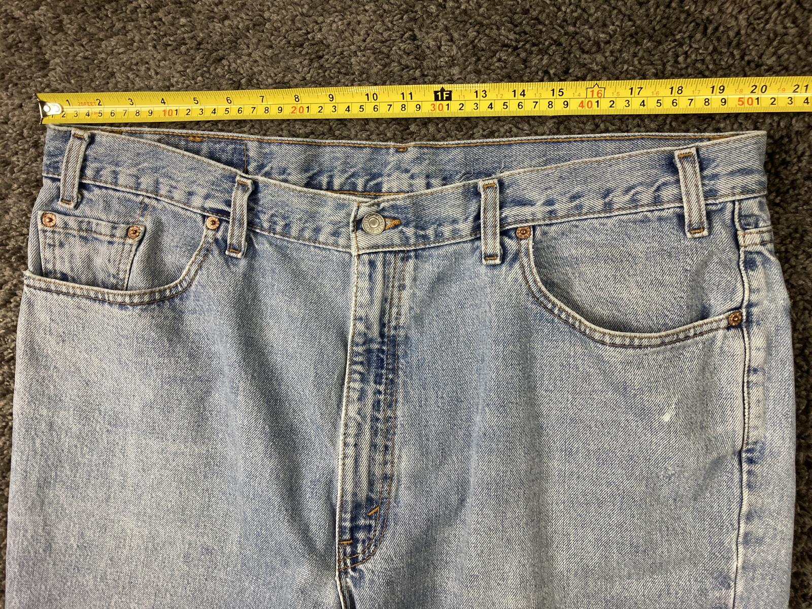 Vintage Levi's 550 Made in USA Relaxed Fit Tapered Leg Jeans Oct 1999 Sz 42x30