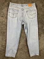 Vintage Levi's 550 Made in USA Relaxed Fit Tapered Leg Jeans Oct 1999 Sz 42x30