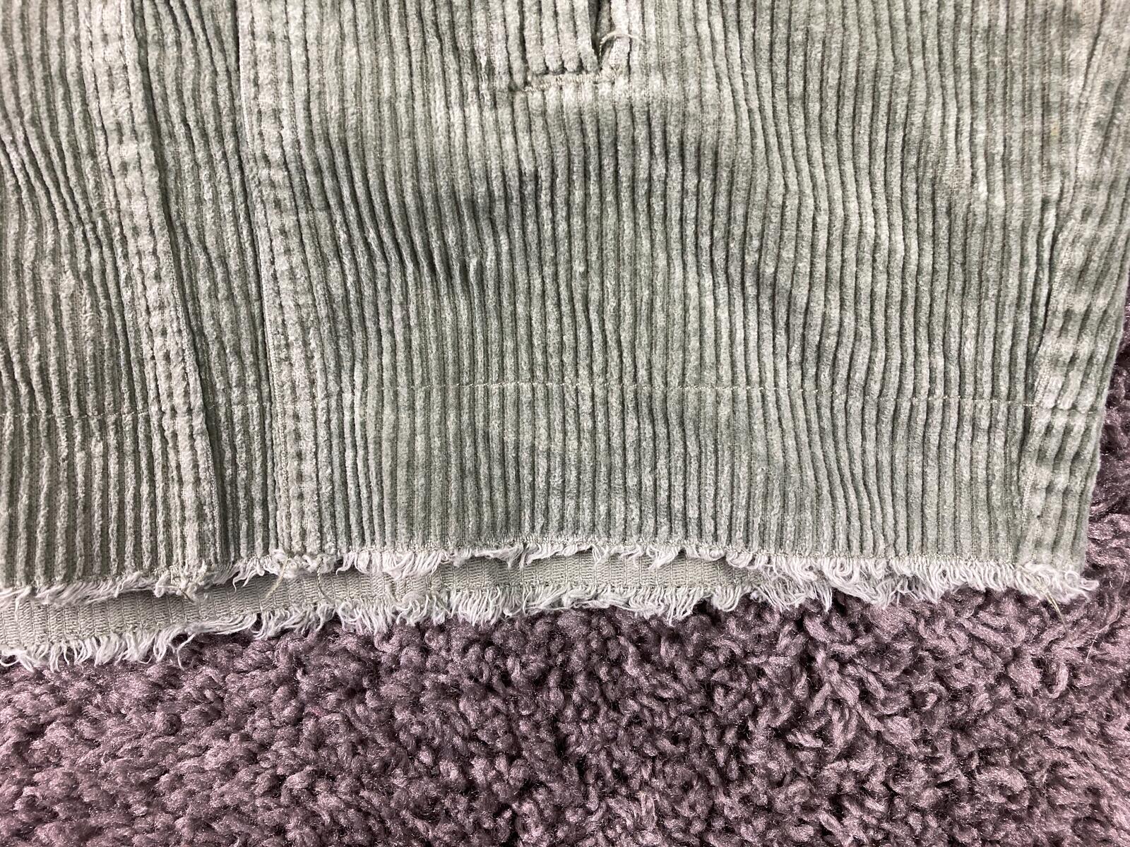 ZARA Womens Olive Green Corduroy Jacket Oversized Shacket Trucker Raw Hem Sz S