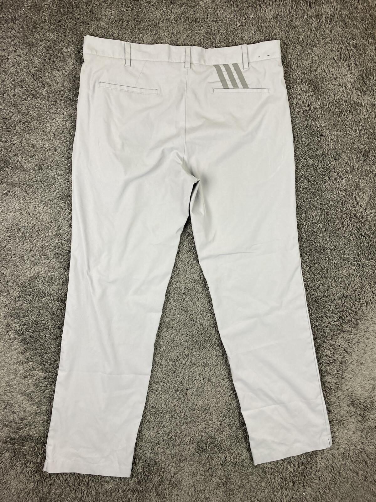 Adidas Ultimate365 Golf Pants Mens Gray Climalite Performance Stretch Grey 36x32