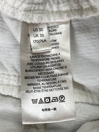 Anthropologie Pilcro Corduroy Cargo Pants White High Rise Ankle Zip Slim Size 30