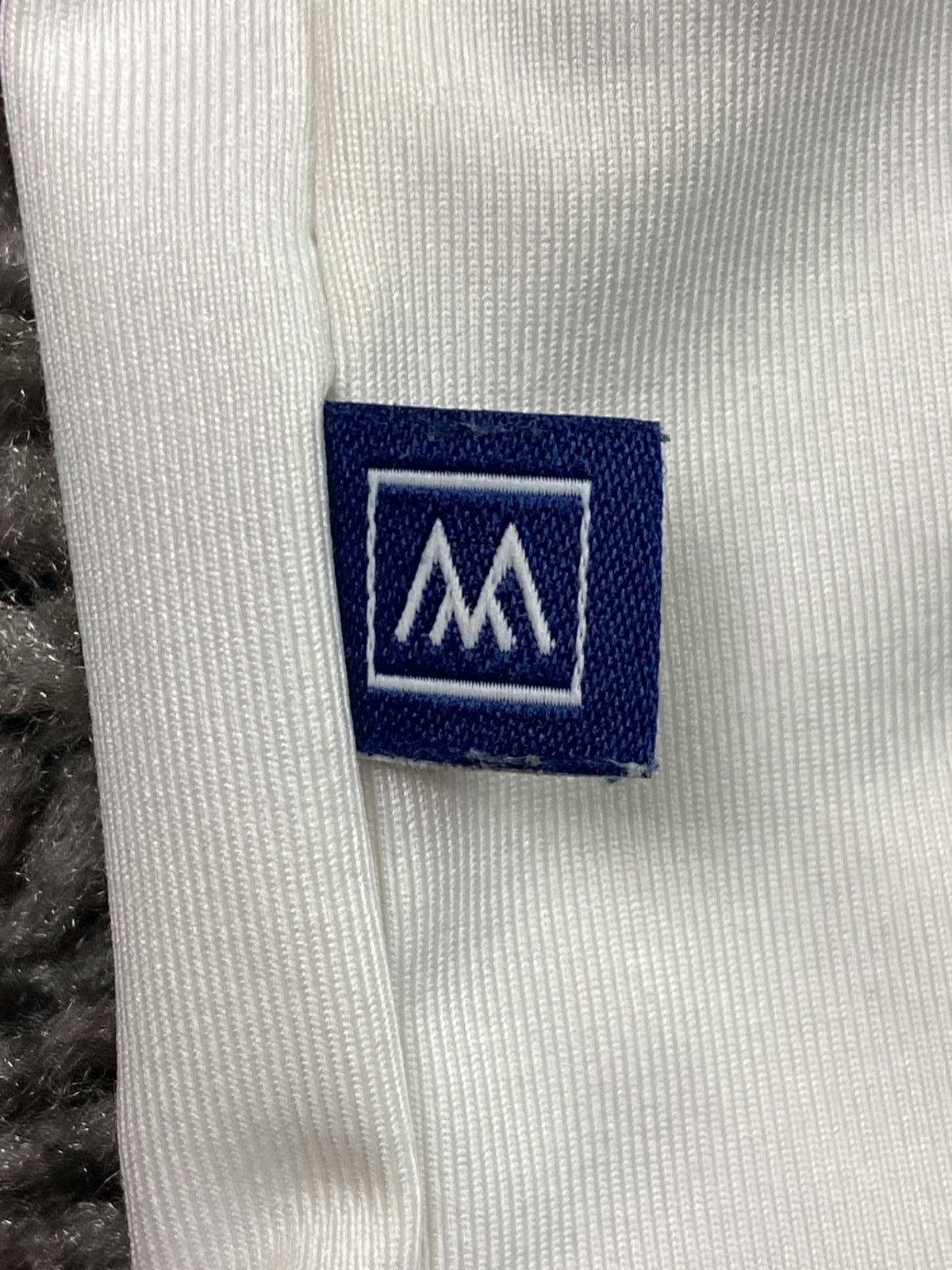 Mizzen+Main Men’s Golf Shirt  Classic Performance Polo White Blue Stripe Size XL