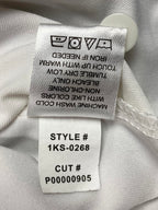 Mizzen+Main Men’s Golf Shirt  Classic Performance Polo White Blue Stripe Size XL