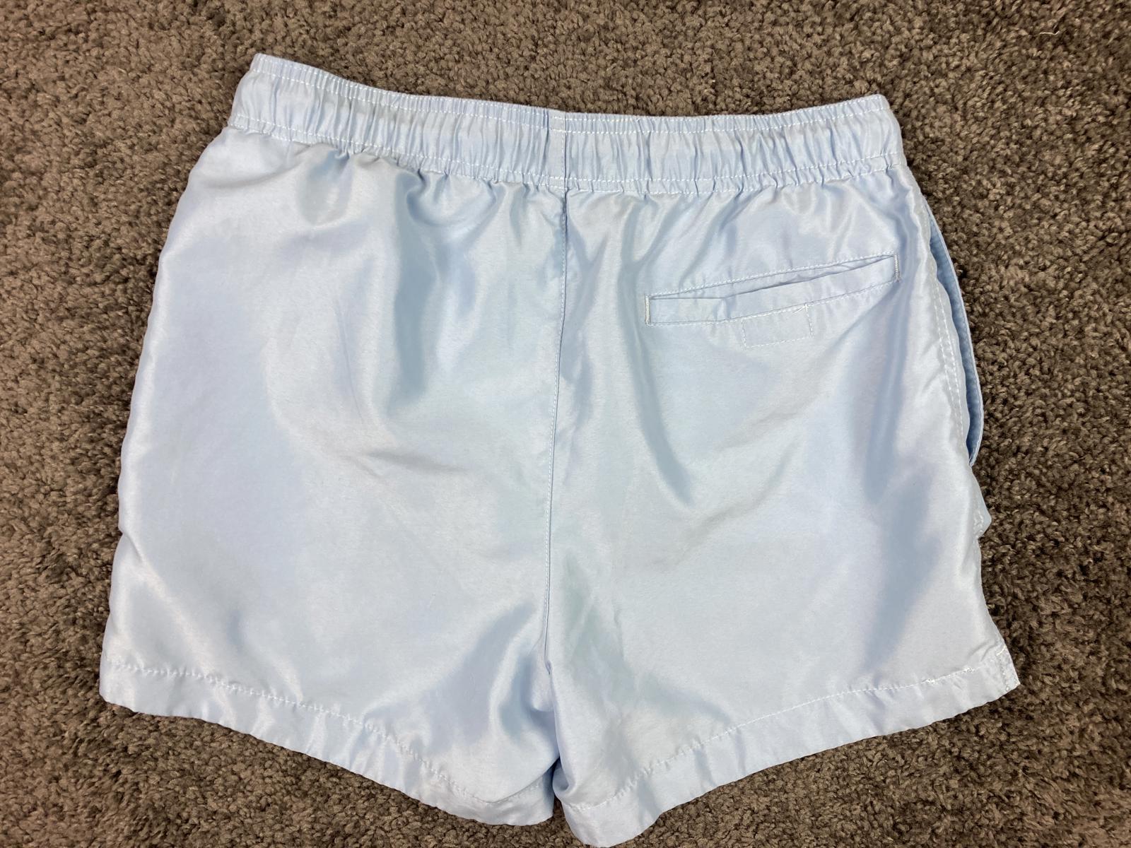 Pacsun Budweiser Light Blue Swim Trunks Shorts Mesh Lined Drawstring Size S