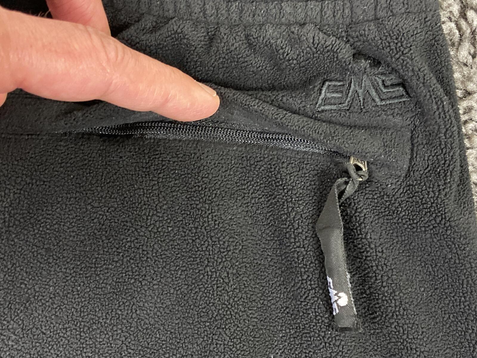 Vintage 90s EMS Eastern Mountain Sports Mens Black Fleece Pants Zipper Pockets M