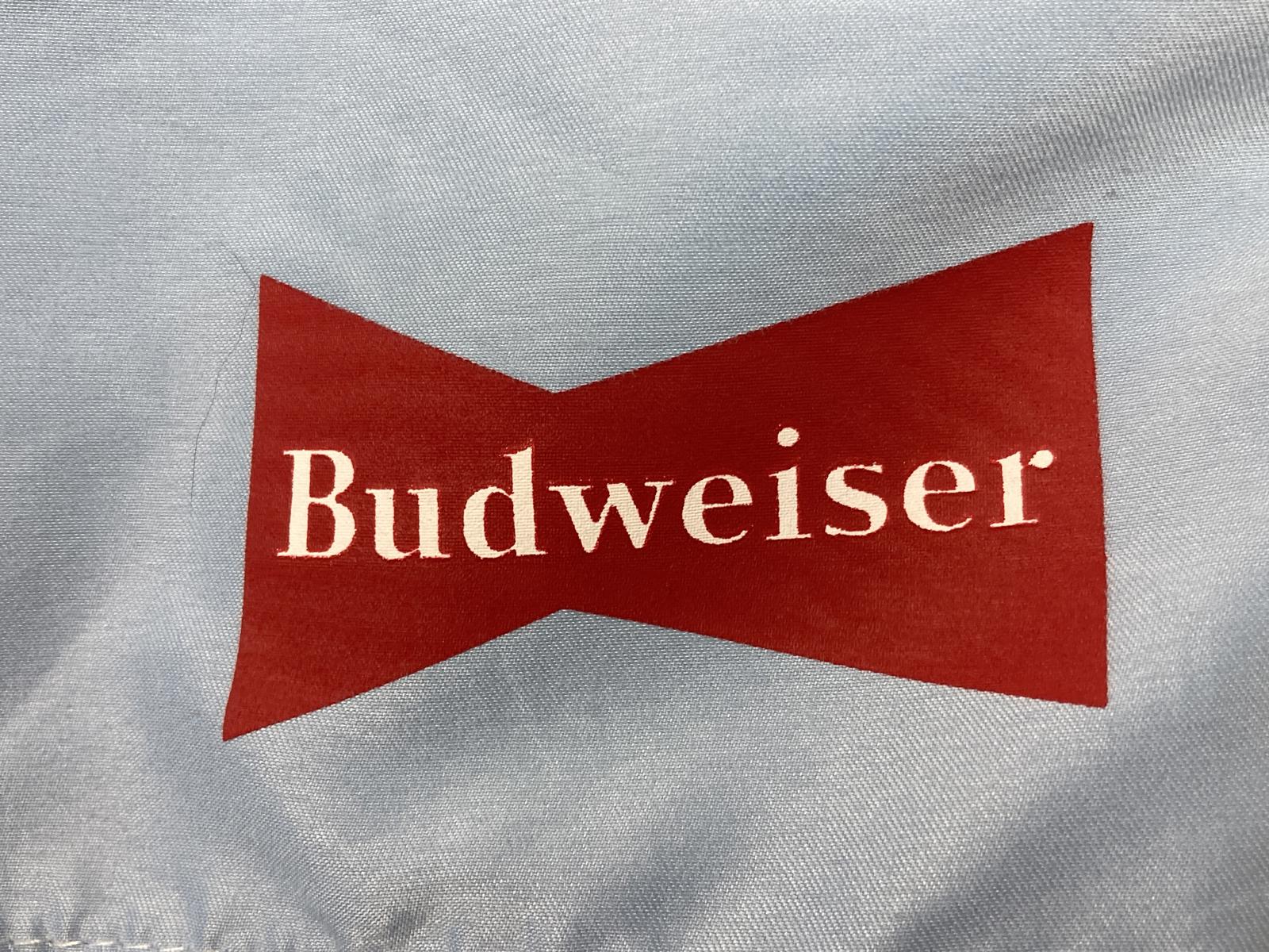 Pacsun Budweiser Light Blue Swim Trunks Shorts Mesh Lined Drawstring Size S
