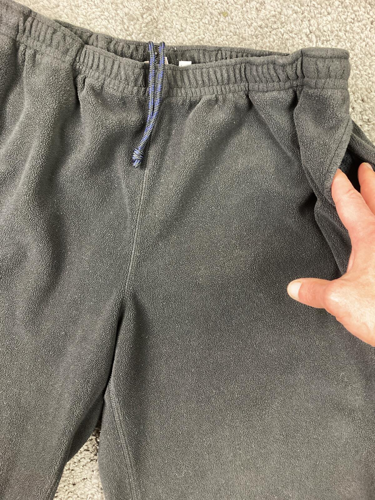Vintage 90s EMS Eastern Mountain Sports Mens Black Fleece Pants Zipper Pockets M