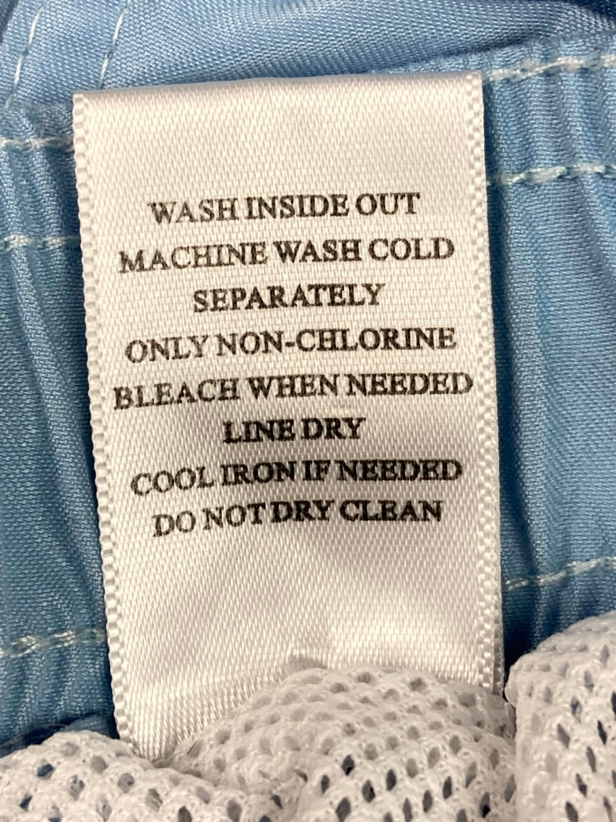 Pacsun Budweiser Light Blue Swim Trunks Shorts Mesh Lined Drawstring Size S