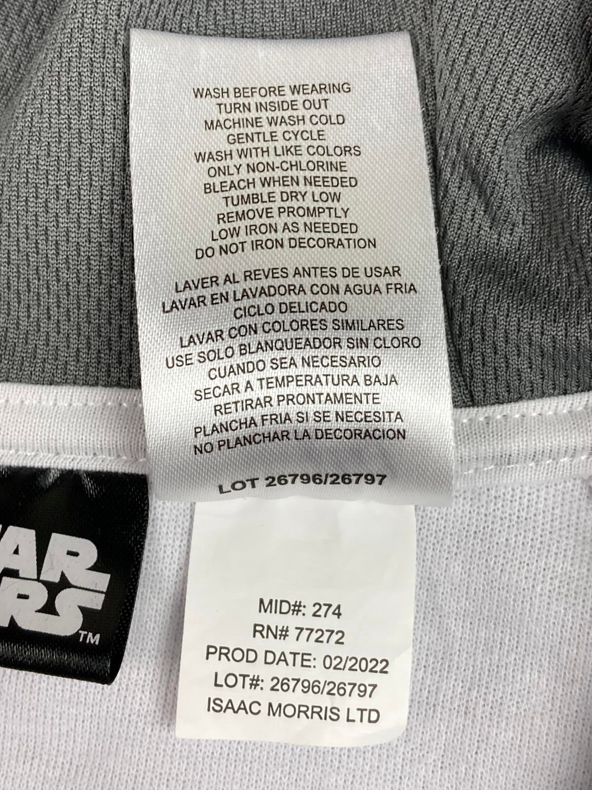 Star Wars Stormtrooper First Order Zip Hoodie Unisex Youth Size L 14/16