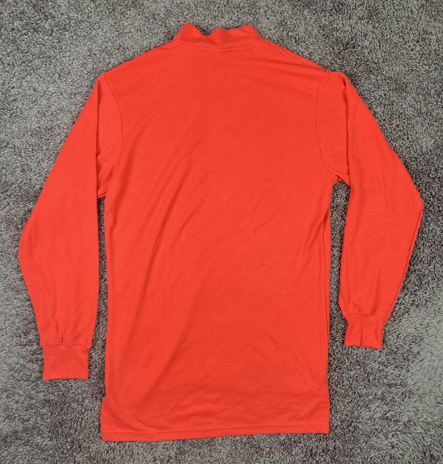 US Navy Flight Deck Jersey Orange Flame Resistant Mock Neck Shirt M Military FR