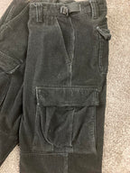 Empyre Relax Black Corduroy Cargo Pants Men's Loose Fit Baggy Skater Size 38x30