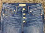 Madewell Slim Straight Jeans Women’s Size 26 Button Fly Medium Wash