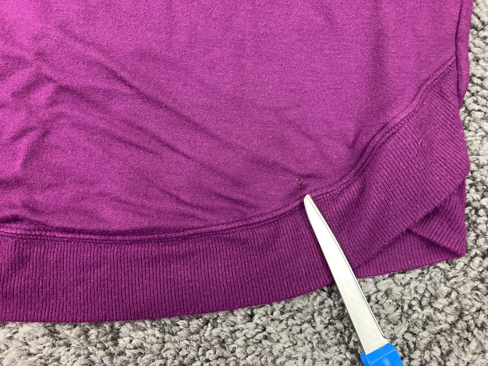 Athleta Mindset Sweatshirt Women's Purple Nirvana Knit Tulip Hem Pullover Sz S